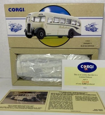 Corgi 1:50 97823 Daimler 1/2 Blue Bus Services Die Cast Metal NEW IN BOX #0688 - Image 1 of 4