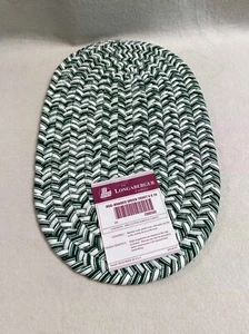Longaberger Hand-crafted Green/White Oval Fabric Trivet - Bild 1 von 2