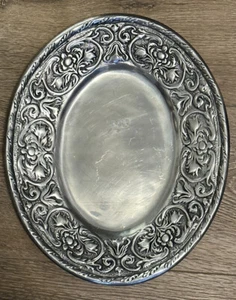 Wilton Armetale William And Mary Oval Serving Tray 14.5in x 12in D - Picture 1 of 2