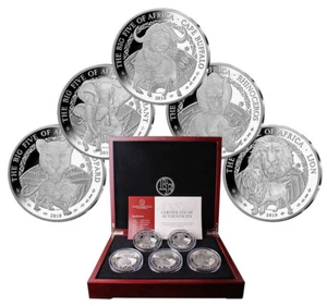 2010 RWANDA 'Big Five of Africa' The Biggest Silver Ounces Ever! 5oz. Proof set - Picture 1 of 8