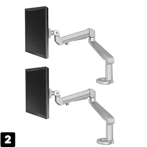 ESI Ergo EDGE-V4-SLV Brazos de Monitor de Brazo Único CONJUNTO DE (2) Inclinación y Giración Ajustables - Imagen 1 de 6