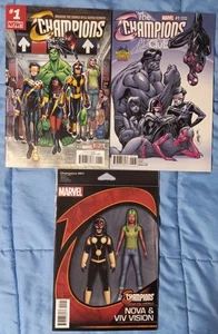 Figura de acción y variante Champions (2016 Marvel) #1 High Grade casi nueva Midtown - Imagen 1 de 7