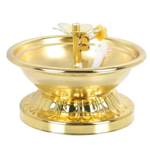 1PC Exquisite Butter Lamp Holder Temple Alloy Vintage Butter Lamp Stand - Bild 1 von 12