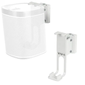 White Dual Wall Mount Brackets Designed for Sonos One, SL, and Play:1 Audio S... - Picture 1 of 9