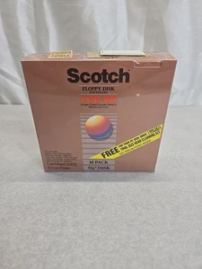 Vintage 1986 NOS Scotch Floppy Disk 10 Pack Box 1S2D RH 5 1/4" - Bild 1 von 12