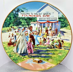 Little House On The Prairie Walnut Grove Teller #1179 S - 24K Goldrand - Bild 1 von 5