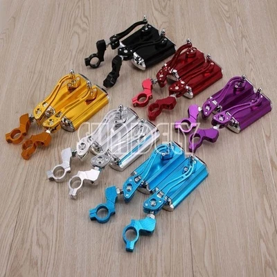 1 Pair Bicycle Bike Cycling Handlebar Rear View Rearview Mirror Rectangle Back - Image 1 of 3