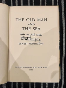 SIGNED - 1st Edition “The Old Man and The Sea” by Ernest Hemingway (1952) (BCA) - Picture 1 of 13