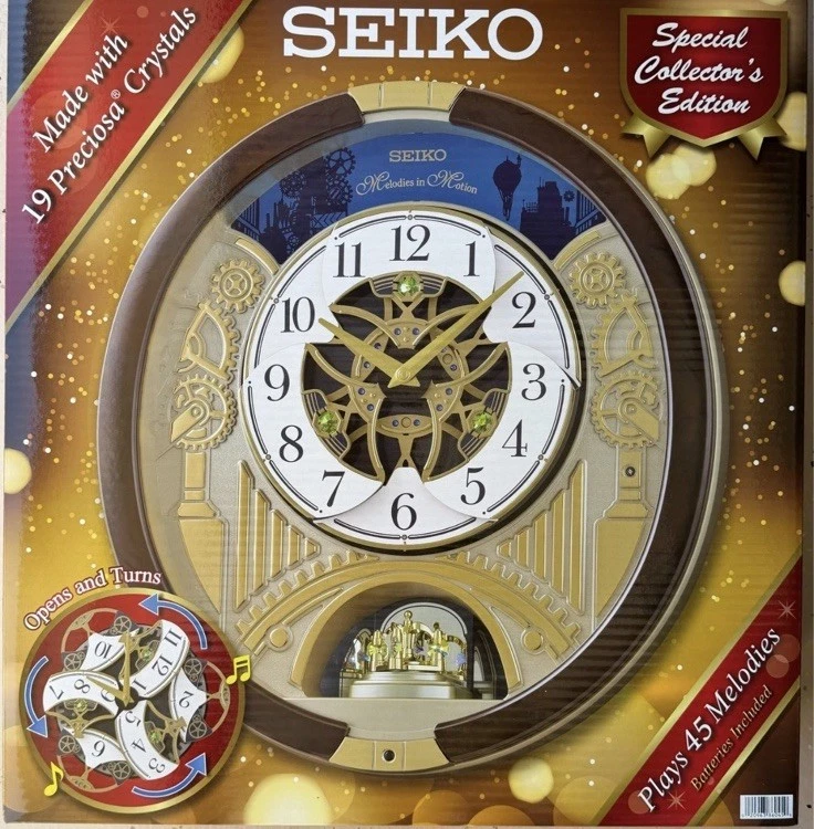 Seiko Melodies in Motion 2025 Golden Rhythm Musical Wall Clock  Limited Edition - Image 1 of 1