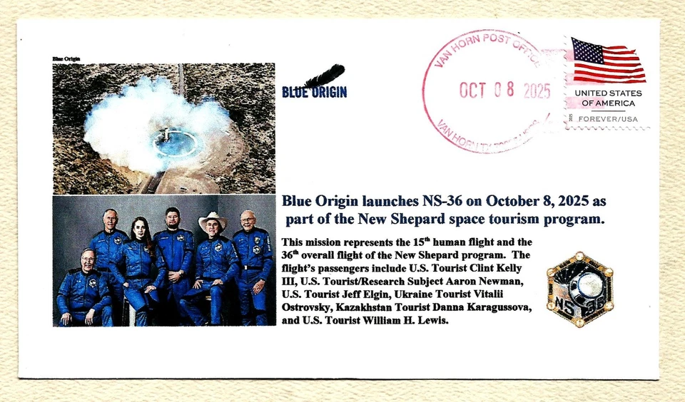 Blue Origin NS-36 New Shepard launch on October 8, 2025 - Image 1 of 1