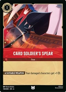 x1 Card Soldier's Spear - 134/204 - Uncommon - Cold Foil Lorcana DLC06 Azurite S - Picture 1 of 1