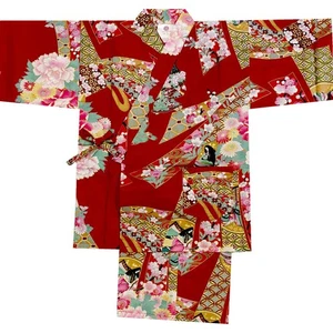 Children'S Jinbei, Girls' Princess, Red Japanese Pattern, Baby Kids, Souvenirs, - Picture 1 of 6