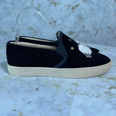 Soludos Sheep Women's Size 6 Shoes Blue White Velvet Slip On Fashion Sneakers - Image 1 of 4