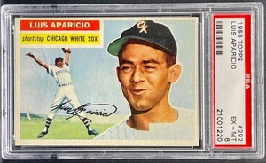 1956 Topps Baseball #292 Luis Aparicio Rookie Card HOF RC Graded PSA 6 EX-MT - Picture 1 of 2