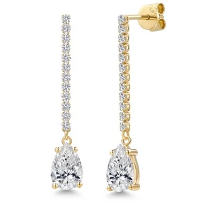 2.50 Cttw IGI Certified Lab Grown Diamond Dangle Earrings For Women | 14K - Picture 1 of 6