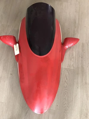 KAWASAKI 1999 ou 2000 ULTRA 150 JET SKI FRONTAL TAMPA VERMELHA CAPÔ E ESPELHOS, PÁRA-BRISA - Imagem 1 de 2