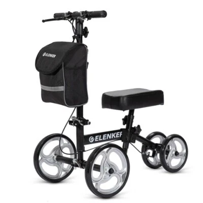 Elenker Knee Walker Steerable Medical Scooter Black - Image 1 of 2