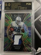2019 Panini Select Sparks Materials Prizm Green Marshall Faulk Patch , #1/5!  