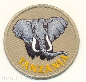 Tanzania Elephant Africa Badge Patch Embroidered - Made In Kenya - Picture 1 of 1