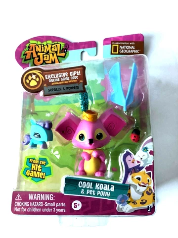 National Geographic Animal Jam 2 Figure Packs: COOL KOALA & PET PONY New, Sealed Cover