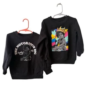 Notorious B.I.G Sweatshirt Lot Kids 4T Black Long Sleeve BAW211 - Picture 1 of 4