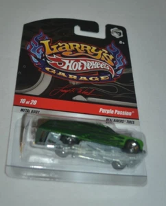 HOT WHEELS LARRY'S GARAGE - PURPLE PASSION METALLIC GREEN 10/20 REAL RIDER TIRES - Picture 1 of 5