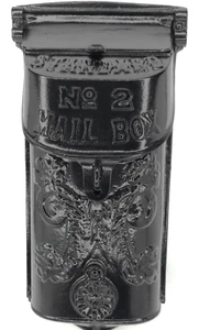 C1920s Griswold Cast Iron Mailbox Standard No 2 Mail Box Peep Hole Lockable - Picture 1 of 10