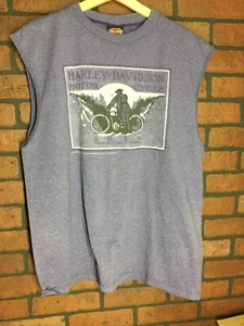 Camisa de motocicleta sin mangas morada Harley Davidson NorthCarolina talla grande 1910 - Imagen 1 de 6