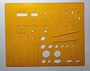 PLASTIC DRAFTING RULER TEMPLATES USSR SOVIET PROTRACTOR MATHEMATICS RULE - Picture 1 of 1