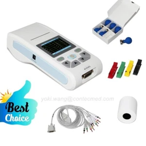 ECG90A Handheld Single Channel 12 Lead EKG Electrocardiograph PC Software CE - Picture 1 of 9