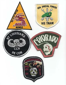 SALE ... LOT OF 5 SPECIAL FORCES PATCHES  - LOT 1 - Picture 1 of 2