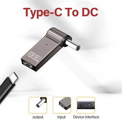 100W PD USB C to DC Laptop Charging Adapter Jack Type C Power Charger Converter - image 1 of 4