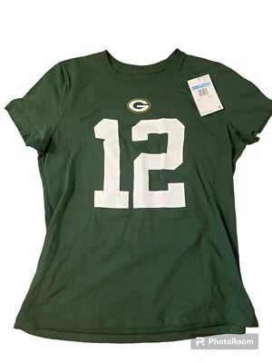 Camiseta de fútbol americano verde mediana Nike de los Green Bay Packers Aaron Rodgers para mujer NUEVA Foto 1 de 2