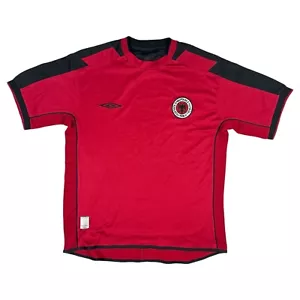 Camiseta de fútbol vintage de Albania Umbro 2002/04 roja negra rara - Imagen 1 de 11