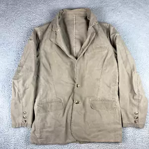VINTAGE LL Bean Coat Mens 40 Medium Beige Safari Hunting Jacket Made in USA 80s - Picture 1 of 11