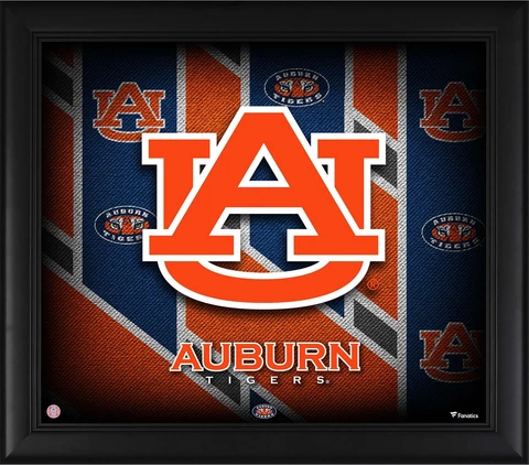 Auburn Tigers Framed 15" x 17" Team Threads Collage Cover