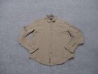 Lucky Brand Shirt Adult M Brown Button Front Long Sleeve Casual Mens NEW