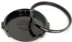 Nikon L1Bc 52mm Filter + Nippon Kogaku Front Cap for NIKKOR 50mm F1.4 Nikon 24mm - Picture 1 of 2