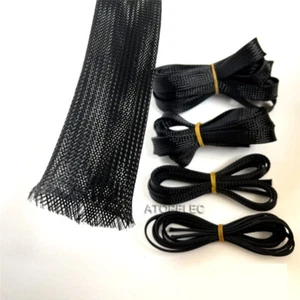 10M/50M Braided PET Expandable Sleeving Cable Wire Sheath Mesh Loom 4-18mm Wide - Picture 1 of 3