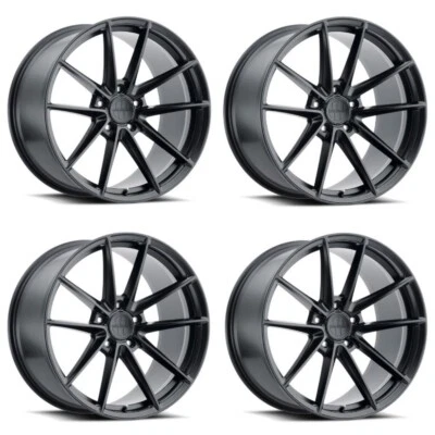 Set 4 Victor Equipment Zuffen 19x11 5x130 Matte Black Wheels 19" 36mm Rims - Imagem 1 de 4