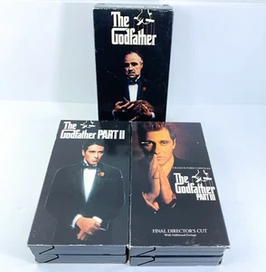 The Godfather Trilogy VHS Set Collection Part 1 2 3 Full Screen Video Tape Movie - Picture 1 of 19