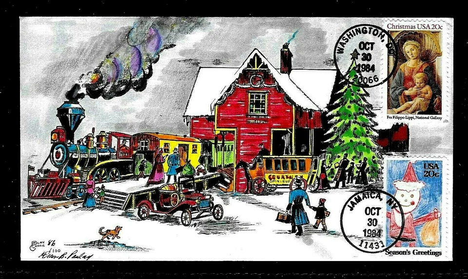 2107-8 20c Stamps (1984) (2ND) CHRISTMAS VILLAGE FDC HD/HP FROM FRAN B. PASLAY - Image 1 of 1