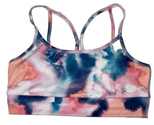 Sports Bra Layer B watercolors tie-dye Woman’s Size Large NWT Pink Blue - Picture 1 of 10