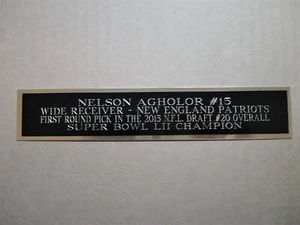 Nelson Agholor Football Karte Patriots Vitrine graviertes Namensschild 1,25" x 6" - Bild 1 von 12