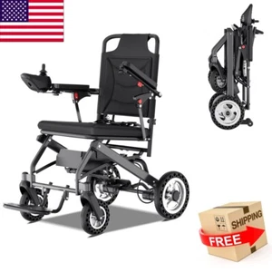 Electric Foldable Lightweight Portable Powerchair Travel Wheelchair All Terrain - Picture 1 of 15