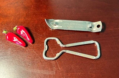 2 abrelatas de botellas de cerveza de colección ~ Muchleback Beer & Lone Star Makes Most Nature Foto 1 de 4