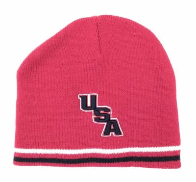 Gorro rojo Colosseum Athletics para hombre con rayas blancas y azules talla única EE. UU.  Foto 1 de 4