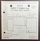 1947 Geo. T. Hall, Coal Merchants, 132 George Street, Croydon Invoice