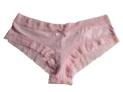 女式大码 XL 性感比基尼内裤 Joe 拳击手粉色棉弹性纤维全新无标签 — 第 1/4 张图片