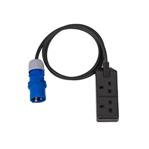 Enchufe de 16 amperios a enchufe de 13 amperios y 2 velocidades, adaptador de alta resistencia 16A-13A HO7 230V 0,5 M - 5 M - Imagen 1 de 7